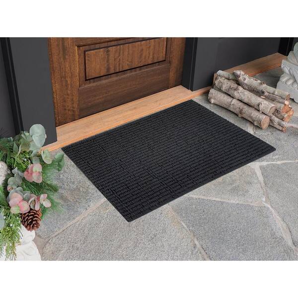 Cermenho Non-Slip Outdoor Door Mat Lark Manor Letter: K, Mat Size: Rectangle 18 x 30