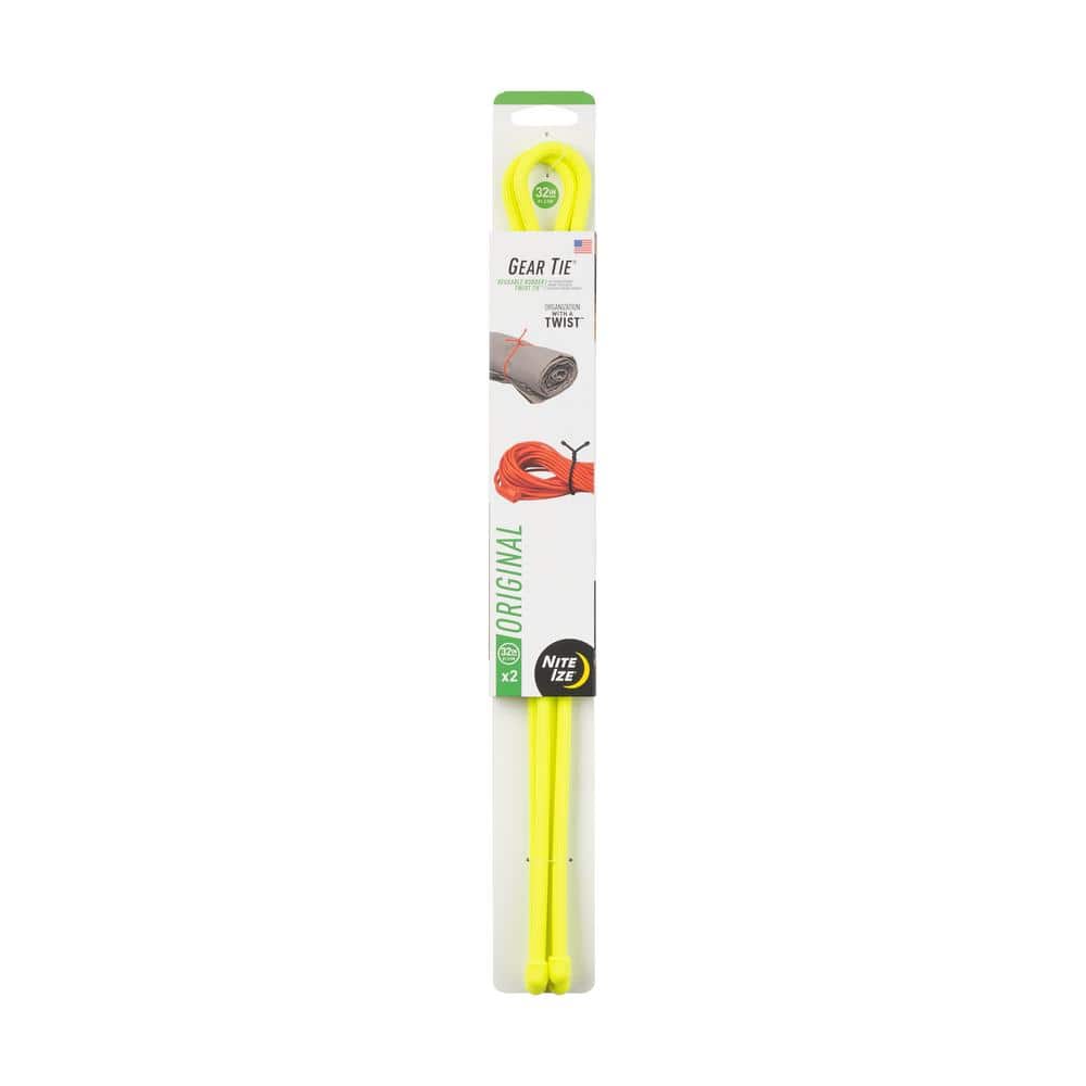 32 in. Gear Tie in Neon Yellow (2-Pack) price history on PriceWatchPro