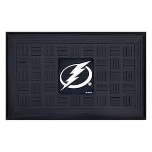 NHL Tampa Bay Lightning Black 1 ft. 7 in. x 2 ft. 6 in. Indoor/Outdoor Vinyl Door Mat