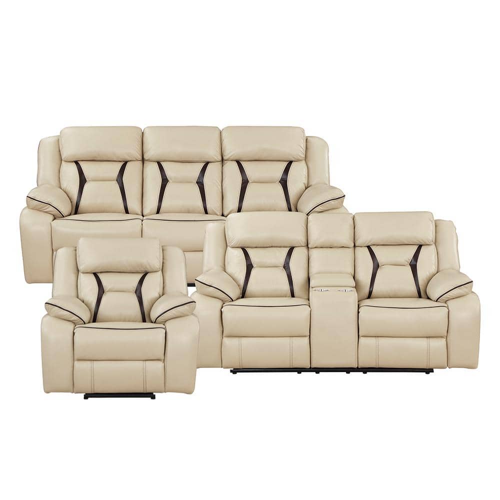 Belmont 86 in. W Pillow Top Arm Faux Leather Rectangle Power Reclining Sofa