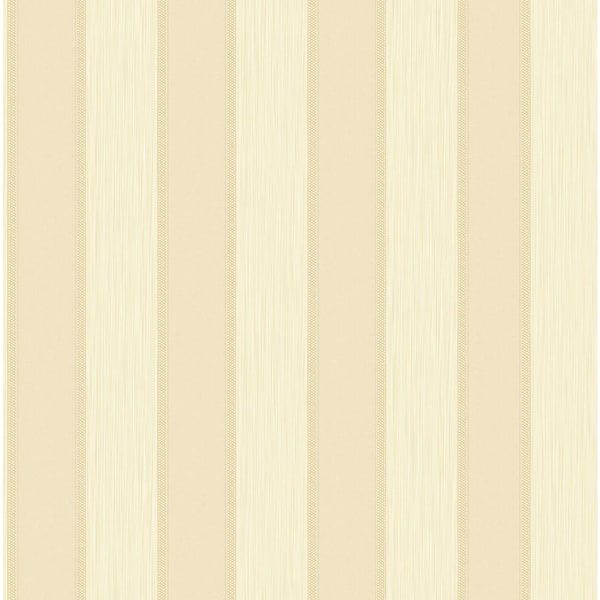 Unbranded Ornamenta 2 Light Gold/Cream Classic Stripe Design Non-Pasted Wallpaper Roll (Cover 57.75sq. ft.)