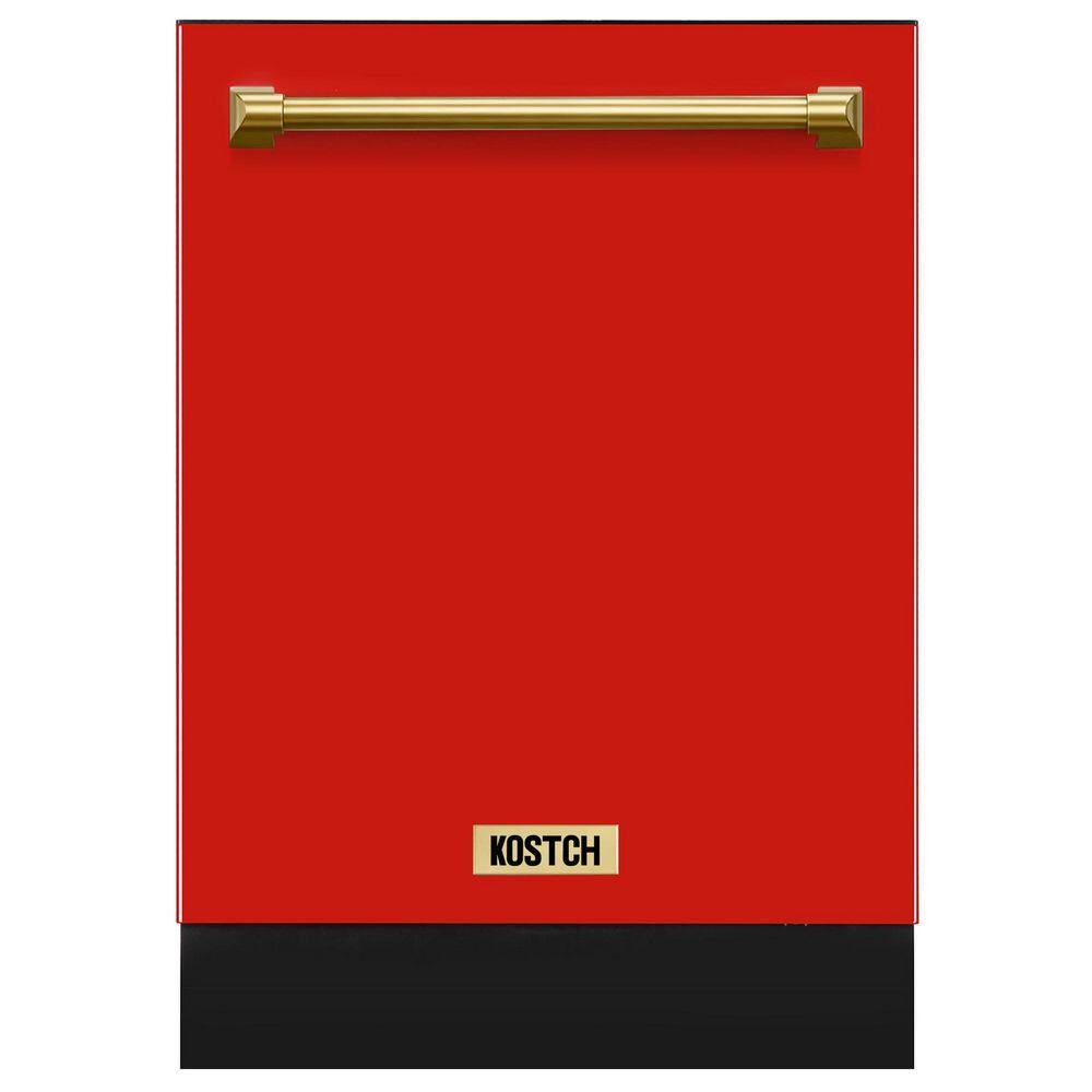 24 in. Top Control Built-In Tall Tub Dishwasher with Third Rack, Open, 45 dBA, ENERGY STAR in Red with Bronze Handle price history on PriceWatchPro