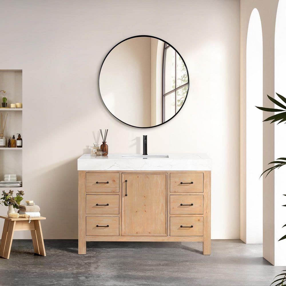 ROSWELL León 48 in.W x 22 in.D x 34 in.H Single Sink Bath Vanity