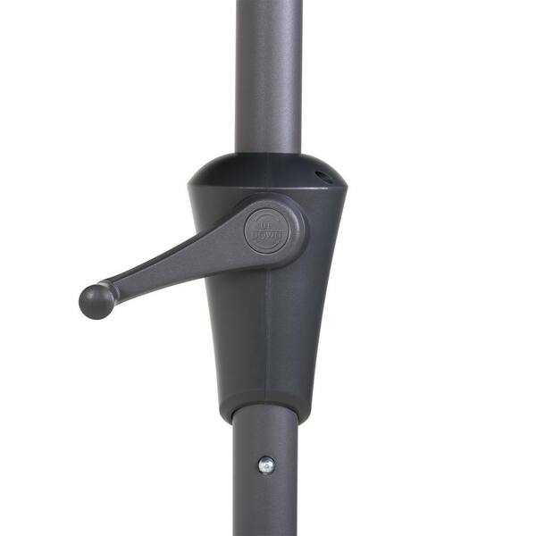 cloud mountain patio umbrella CLOUDFLY 11 ft. x 9 ft. Rectangle Outdoor Cantilever Umbrella with  360-degree Rotation and Cross Stand Patio Umbrella in Black 58PUBLK