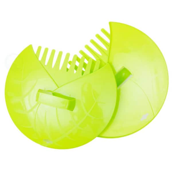 Pair of Leaf Scoops Hand Rakes for Lawn and Garden Cleanup