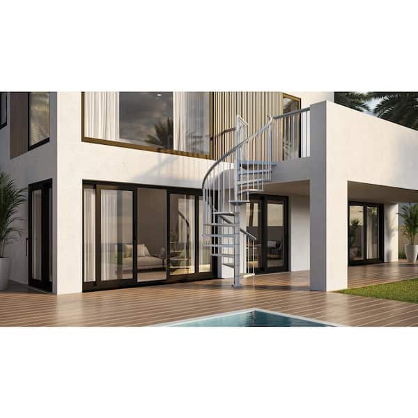 Dolle Toronto V3 PE 13 ft. 1 in. Galvanized Stair Kit