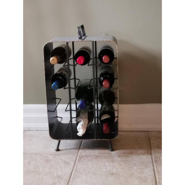 12 bottle outlet wine rack metal