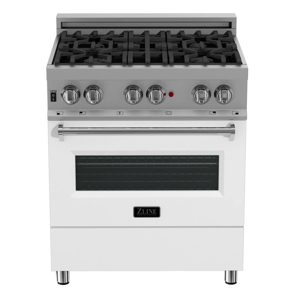 30 in. 4 Burner Dual Fuel Range with White Matte Door in Fingerprint Resistant Stainless Steel price history on PriceWatchPro