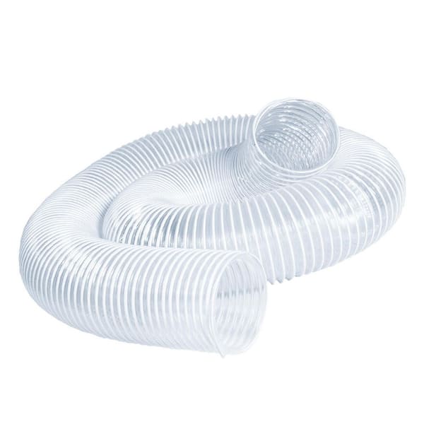 2-1/2 in. x 10 ft. Flexible PVC Dust Collection Hose, Clear Color