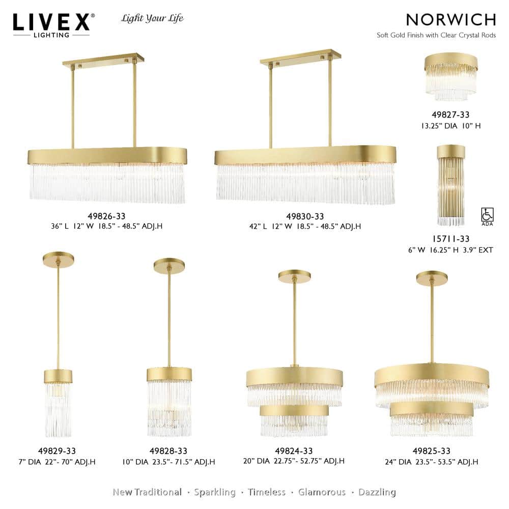 Mini Norwich Crystal Chandelier with Soft Gold Drum Shade