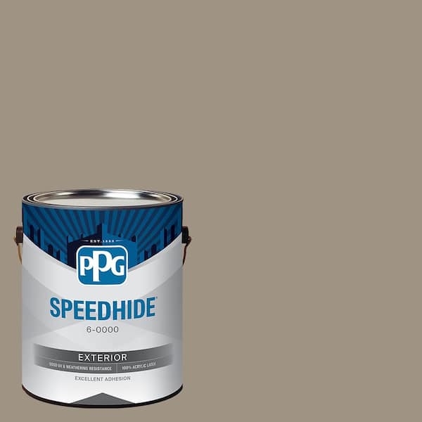 SPEEDHIDE 1 gal. PPG10235 Stone Gray Satin Exterior Paint PPG10235SX