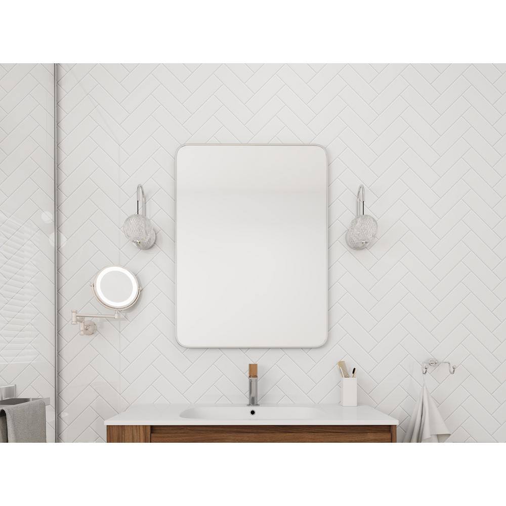 24 in. W x 32 in. H Rectangular Aluminium Alloy Framed Wall Bathroom Vanity