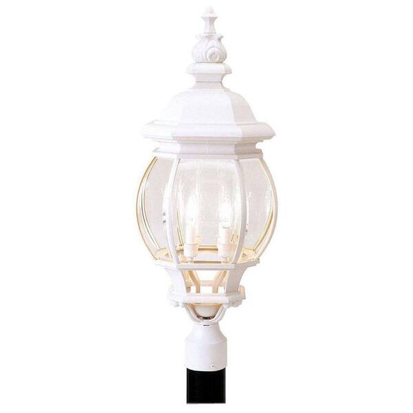 Livex Lighting Frontenac 4 Light White Outdoor Post Top Lantern