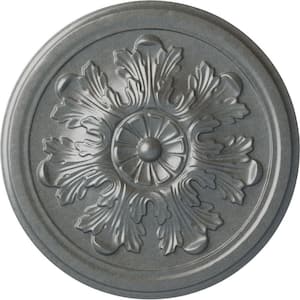 12-3/4 in. x 7/8 in. Legacy Acanthus Urethane Ceiling Medallion (Fits Canopies upto 3-1/2 in.), Platinum