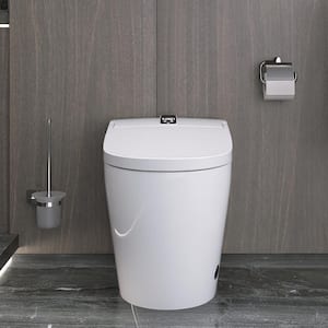 Elongated Bidet Toilet 1.28 GPF in White with Deodorizing, Soft Close