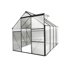 98 in. W x 74 in. D x 76 in. H Polycarbonate Greenhouse Raised Base and Anchor Aluminum Heavy-Duty Walk-In Greenhouses