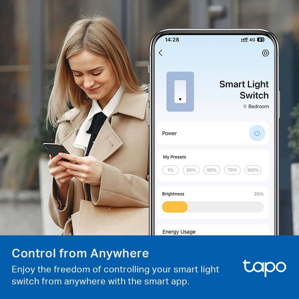 Unbranded Smart Wi-Fi Light Switch, Dimmer, 3-Way KIT, White