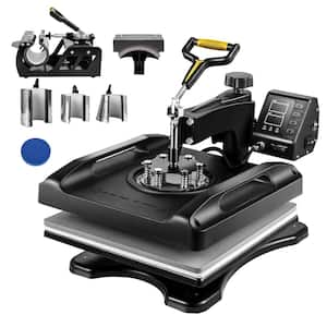 Heat Press Machine 8-in-1 Combo, Heat Press 15x15, Swing Away T Shirt Printing Machine Digital Control