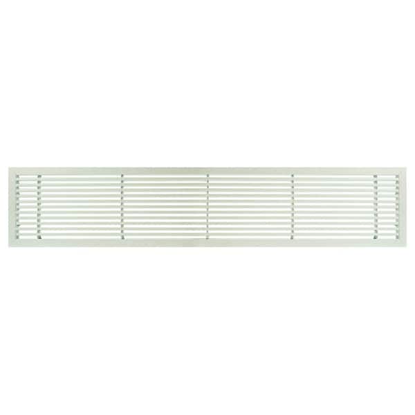 Architectural Grille AG20 Series 4 in. x 30 in. Solid Aluminum Fixed Bar Supply/Return Air Vent Grille, White-Matte