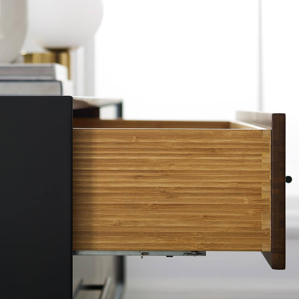 Park Avenue Black Double Dresser with Soft Close Dovetail Drawers