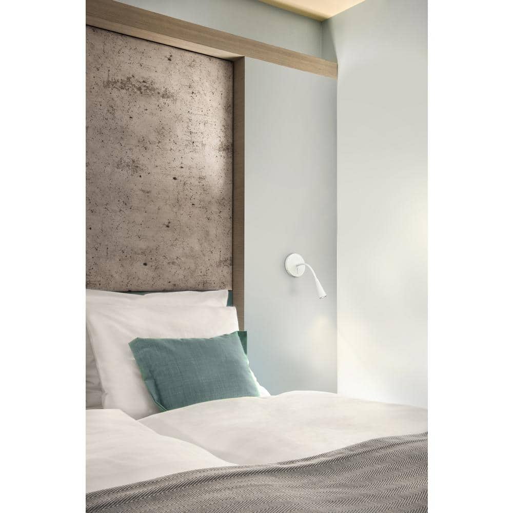 White Aluminum Dimmable LED Wall Sconce 7.5"