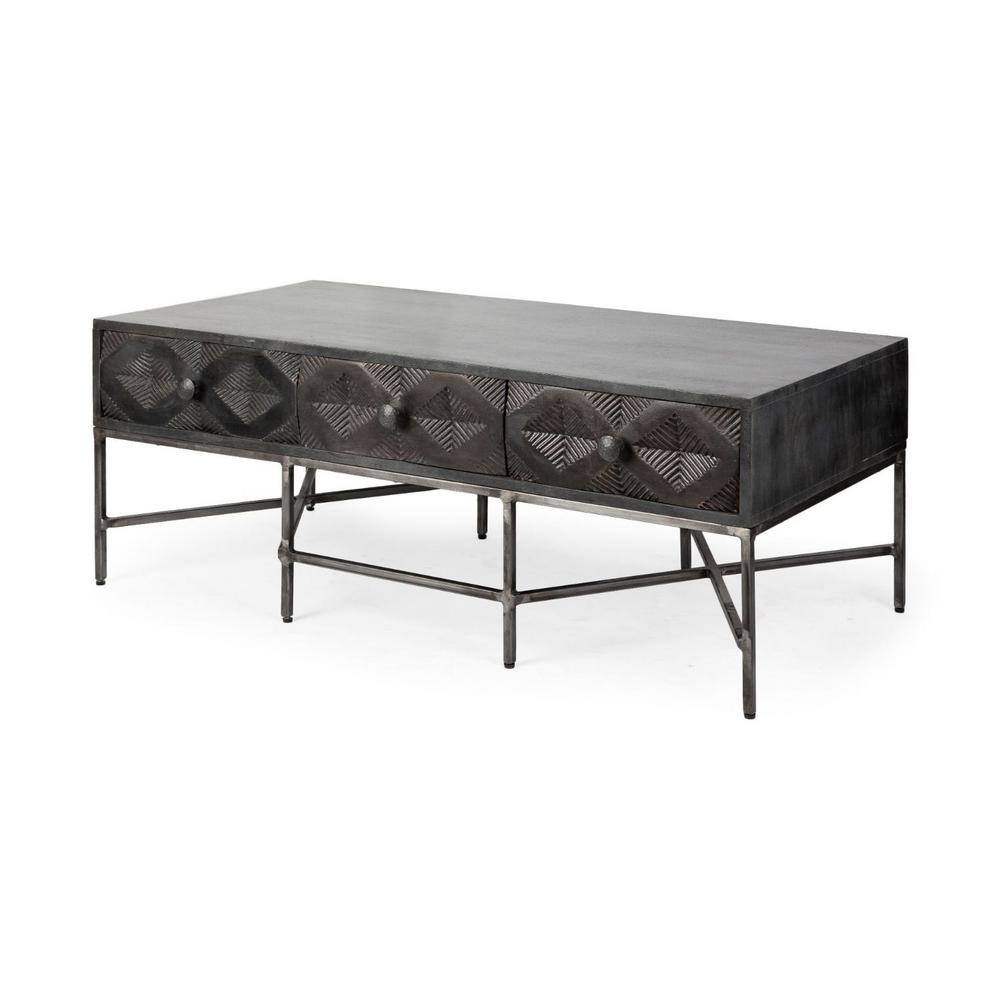 23.75 in. Rectangle Solid Manufactured Wood Coffee Table