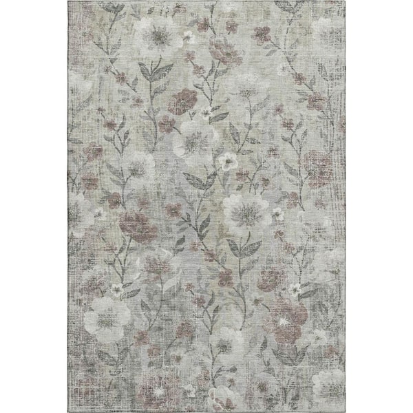 Mayfield Premium Machine Washable Abstract AMF2403 Beige 10 ft. x 14 ft. Area Rug