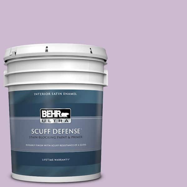 BEHR ULTRA 5 gal. #660C-3 Sweet Petal Extra Durable Satin Enamel Interior Paint & Primer