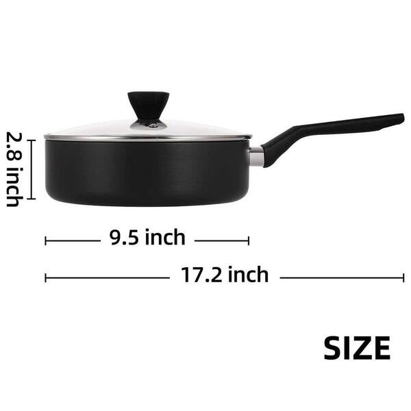 EPPMO Healthy Ceramic Nonstick Frypan, Non-toxic Skillet With Lid