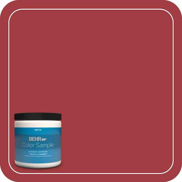 BEHR PREMIUM PLUS 8 oz. #S-G-150 Ruby Ring Satin Enamel Interior/Exterior Paint & Primer Color Sample