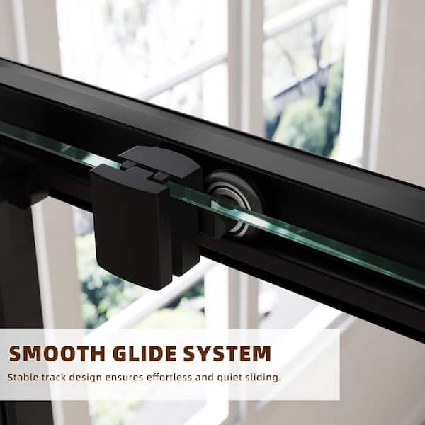 imperiol 36 in. W x 72 in. H Square Double Sliding Framed Corner