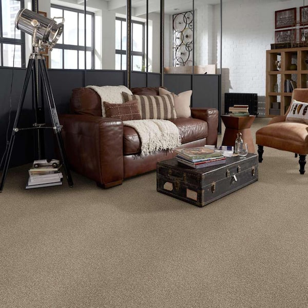 Karma II - Smoky Suede - Brown 50.5 oz. Nylon Texture Carpet - Installation Required