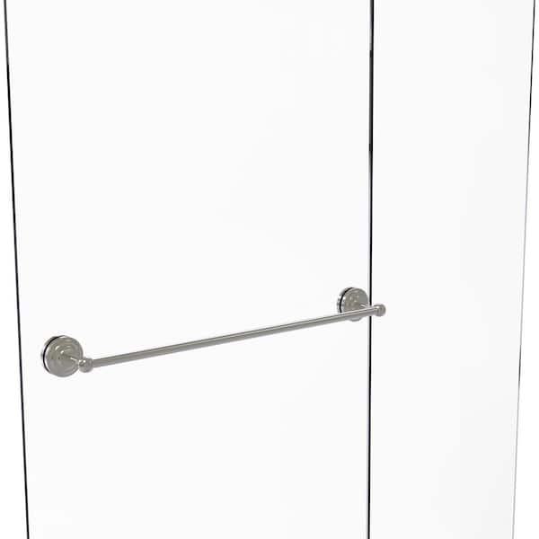 Allied Brass Que New Collection 30 in. Over-the-Door Single Towel Bar in Satin Nickel