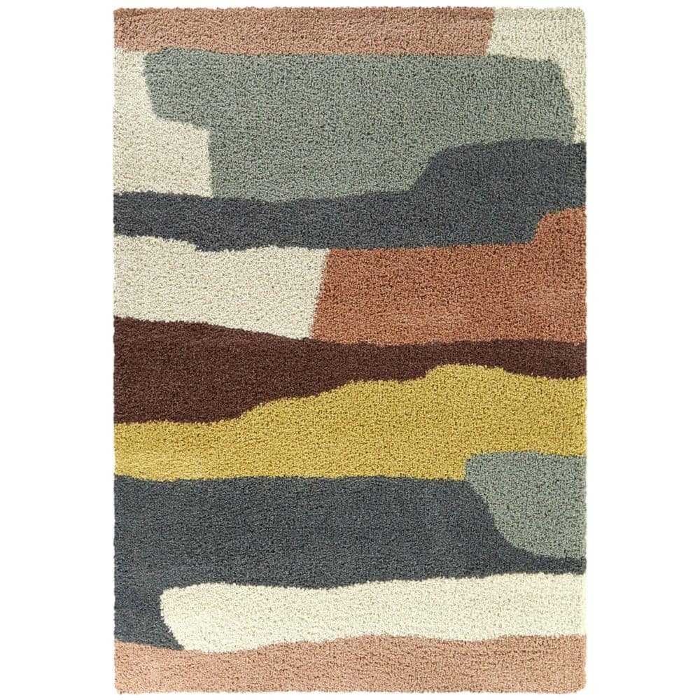 5'3x7'6 Nirvan Industrial Abstract Indoor Area Rug Beige/Gray - Captiv8e  Designs