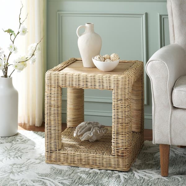 Castriel 19.7 in. Natural Wood End Table