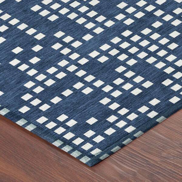 Chantille Machine Washable Indoor/Outdoor Abstract ACN2831 Navy 10 ft. x 14 ft. Area Rug