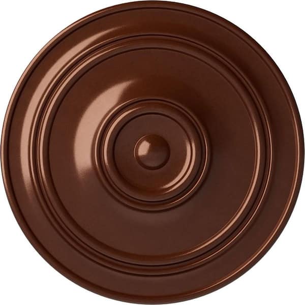 Ekena Millwork 3-1/8 in. x 40-1/4 in. x 40-1/4 in. Polyurethane Small Classic Ceiling Medallion, Copper Penny