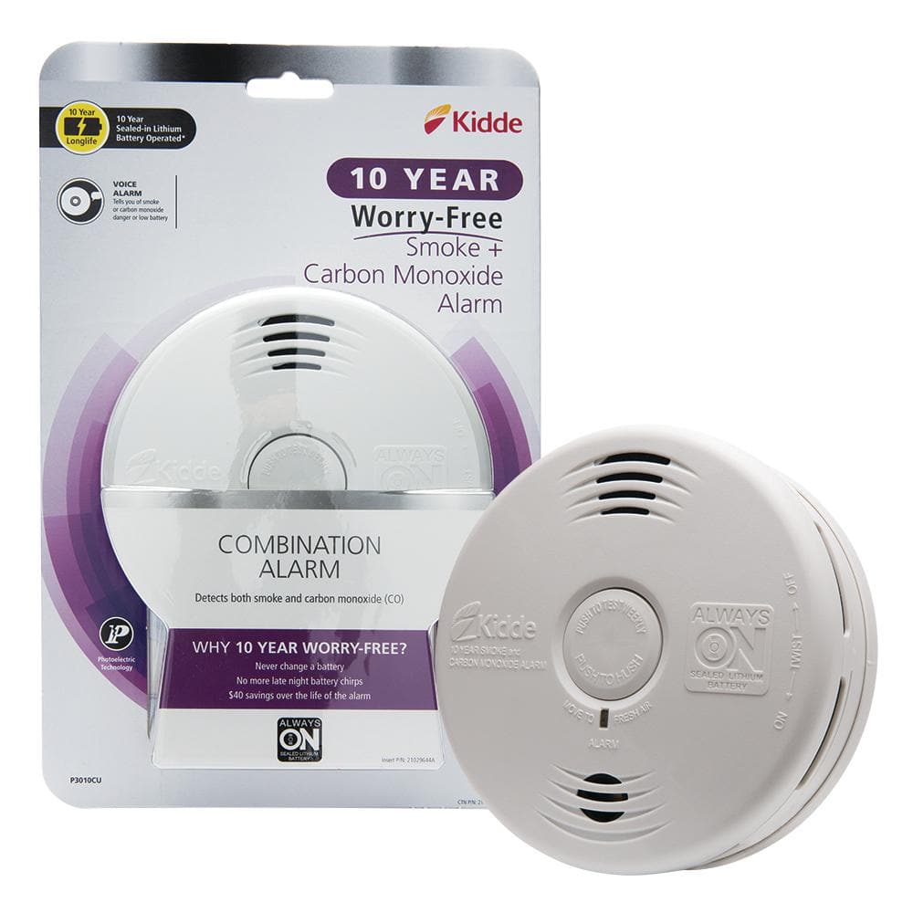 Quell Worry-Free Photoelectric And Carbon Monoxide Alarm 10 Year Battery 