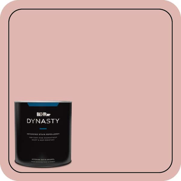 BEHR DYNASTY 1 qt. #S160-2 Pink Quartz Satin Enamel Interior Stain-Blocking Paint and Primer