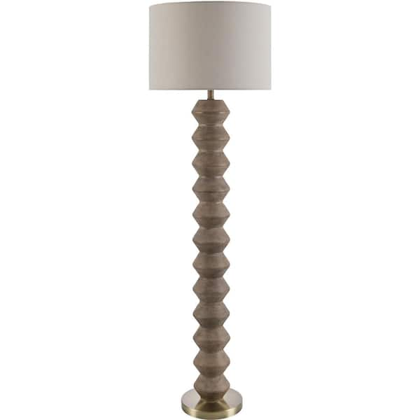 Mungo MGO-002 63" H x 18"W x 18"D Accent, Dark Brown, Standard, Floor Lamp