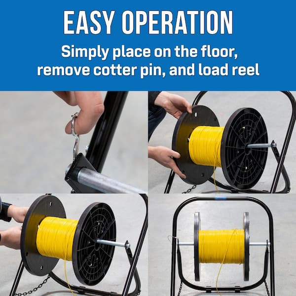 JONARD TOOLS Cable Caddy with Wheels and Pull Strap for Spools up to 17 in.  x 20 in. CC-2721WS - The Home Depot