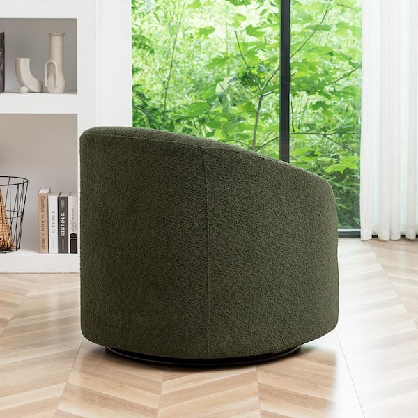 Resenkos Modern Swivel Barrel Chair for Living Room, Upholstered