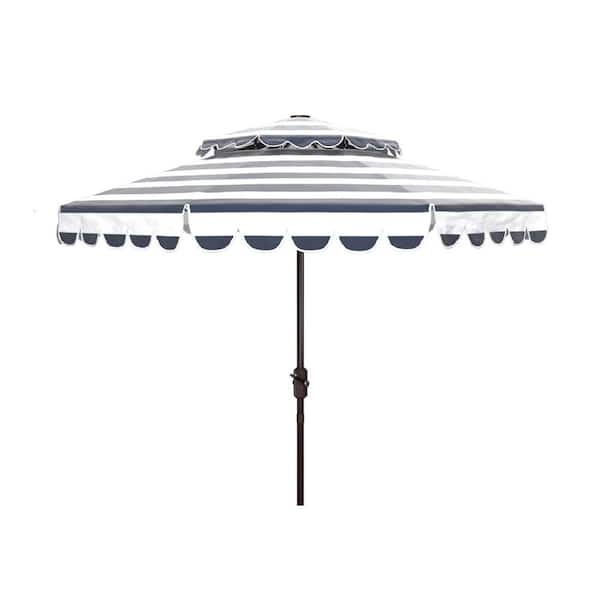 Vienna 9 ft. Aluminum Market Tilt Patio Umbrella in Navy/White