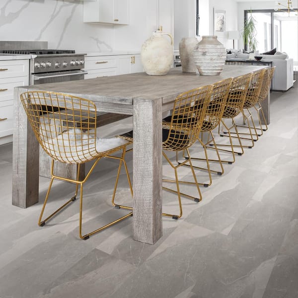 Elite Greystone Marble 20 MIL x 16 in. W x 36 in. L Click Lock Waterproof Vinyl Tile Flooring (24.4 sq.ft./case)