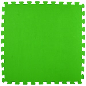 Premium Lime Green 24 in. W x 24 in. L Foam Kids and Gym Interlocking Tiles (58.1 sq. ft.) (15-Pack)