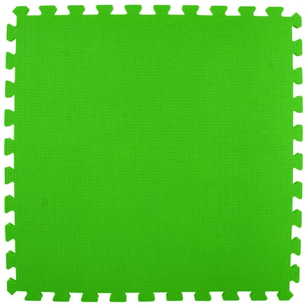 Greatmats Premium Lime Green 24 in. W x 24 in. L Foam Kids and Gym Interlocking Tiles (58.1 sq. ft.) (15-Pack)