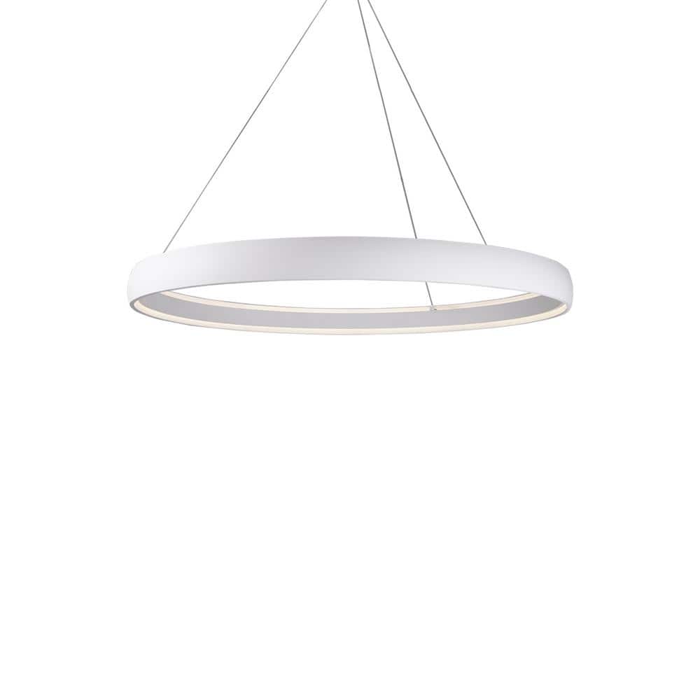Halo 53 in. 118-Watt 1-Light White Integrated LED Pendant-Light price history on PriceWatchPro
