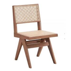 Velentina Rattan and Natural Finish Polyester Arm Chair Set of 1