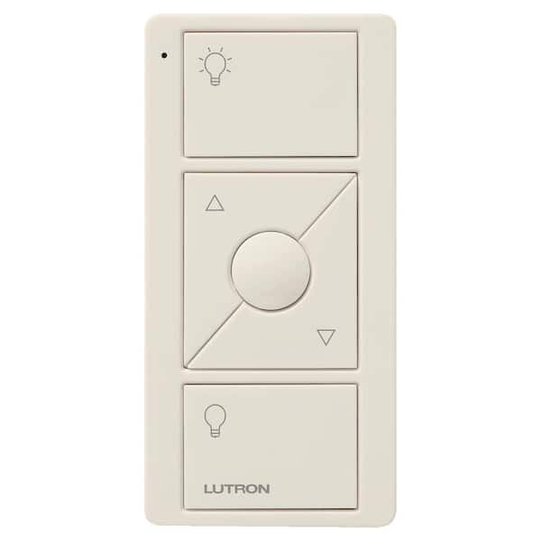 Lutron Pico Smart Remote (3-Button, Dimming) for Caseta Smart Dimmer Switch, Light Almond (PJ2-3BRL-LA-L01R)