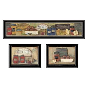 Country Kitchen by Pam Britton Framed Wall Art Print, Modern Home Decor 3-Piece Wall Decoration 39 in. W. x 15 in.
